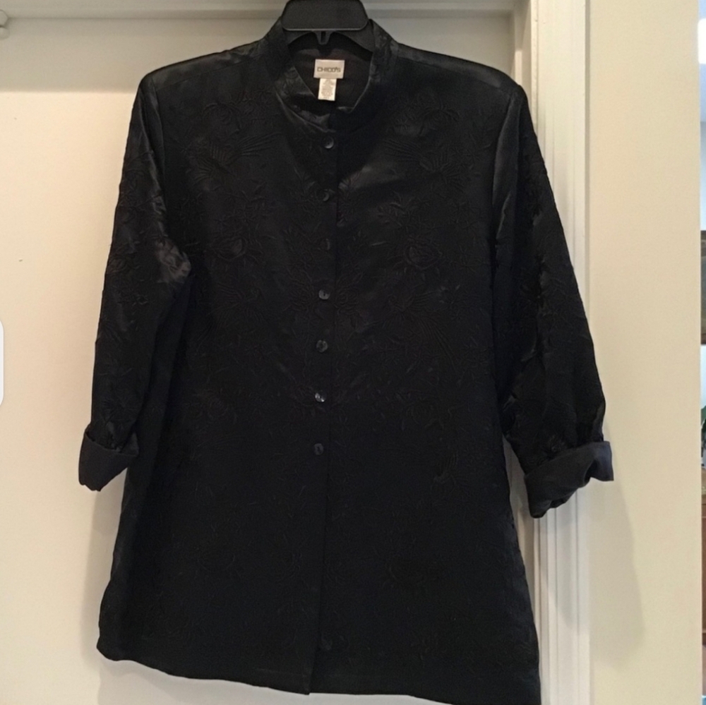 SOLD !!! Chico’s Embroidered Asian Inspired Jacket